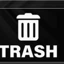 10 Pack Trash Cans Stickers 10  7 Inches Vinyl Weatherproof Self Adhesive Recycle Sign for Waste Bins Home Business (Black)