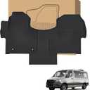 Peleus Floor Mats for Mercedes-Benz Sprinter 2500/3500 2025-2019,Only Fit Cargo Van,All Weather TPE Rubber Custom Fit Liners for 1st Row Bucket Seats,Mercedes-Benz Sprinter Accessories