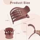 6Pcs Lay Flat Hair Claw Clips for Women French Stylish Side Slide Jaw Clips for Thin Hair NonSlip Accessorie(Matte Black/Pink/Orange/Win red)