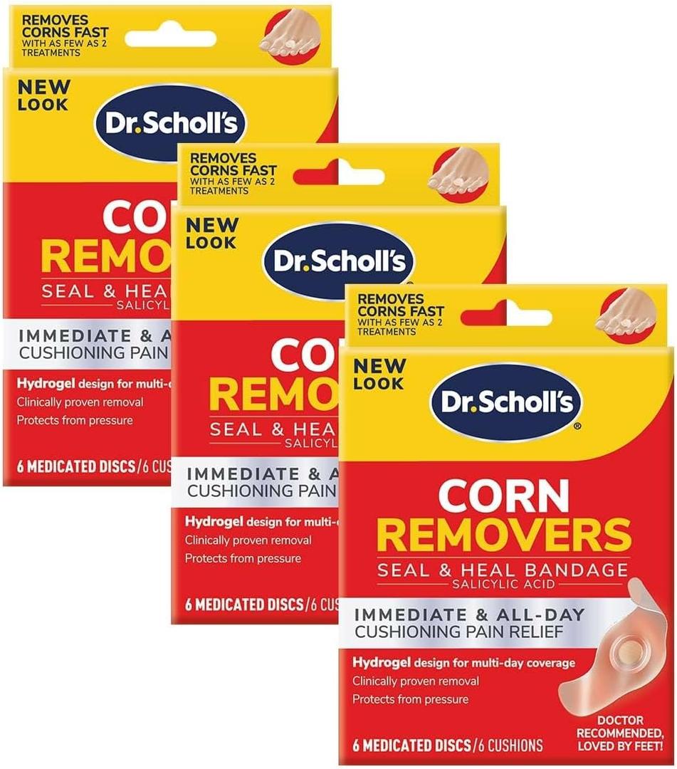 Dr. Scholl's Corn REMOVERS Seal & Heal Bandage with Hydrogel Technology, 18 ct, Removes Corns Fast and Provides Cushioning Protection Against Shoe Pressure and Friction for All-Day Pain Relief
