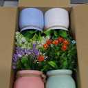 Der Rose 4 Pack Fake Flowers Artificial Plants Indoor for Home Kitchen Office Dining Centerpiece Table Decorations