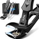 Toenail Clippers for Seniors Thick Toenails, 2026 Upgrade Angled Nail Clipper for Seniors, Toe Nail Clippers for Men with Wide Jaw Opening, Sharp Heavy Duty Fingernail Clipper Cutter with Catcher