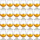 Qunclay 24 Pcs Shot Glasses Cute Cognac Snifter Small Brandy Snifter for Tasting Brandy Drinking Port Glasses for Whiskey Wine Beer (3.5oz)