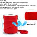 Tewadoo Bias Tape Double Fold 1/2 Inch - Red 55 Yards Polyester Binding Tape for Sewing, Quilt Binding, Hemming, Seaming and Fabric Piping
