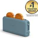 bella 2 Slice Slim Toaster, Fits-anywhere Kitchenware, 6 Setting Shade Control with Reheat & Cancel Buttons, Fits Sourdough, 10 Long Slot, Anti Jam & Auto Shutoff, 900 Watt, Surf