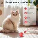 Smart Interactive Cat Dog Toys, Automatic Pet Toys for Bored Indoor Cats and Dogs, Motion Activated, USB Rechargeable, Christmas Pet Birthday Gifts (Red)