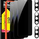 Milomdoi [3+3 Pack] for Samsung Galaxy S23 Privacy Screen Protector Tempered Glass Accessories 3 Pack Privacy Screen Samsung Galaxy S23 5G 3 Pcs camera Lens Protector Case fingerprint Suitable