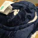 Bedsure GentleSoft Sherpa Fleece Twin Size Blanket for Couch, Non-Heated, Thick and Warm Throw for Women and Men, Soft Fuzzy Plush Heavy Twin Blanket for Winter, Navy, 60x80 Inches