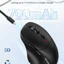 TECKNET Wireless Mouse Bluetooth 5.0/3.0 & 2.4G Rechargeable, Silent Clicks, Adjustable 4800 DPI, 6 Buttons, Ergonomic Design, Bluetooth Mouse for Laptop, Computer, ipad