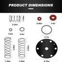 3/4"-1" Backflow Preventer Rubber and Springs Repair Kit, for Zurn Wilkins 975XL and 975XL2 Backflow Preventer