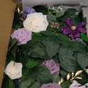 Ling's Moment 5FT Light Purple Artificial Flower Arch with Rose Leaves and Lilac for Wedding Party Backdrop Decor