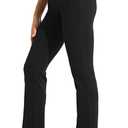 Willit Women's Yoga Dress Pants Straight Leg Work Slacks Stretchy Office Casual 4 Pockets Belt Loops 28"/29"/30"/31"/33" (Large, Black)