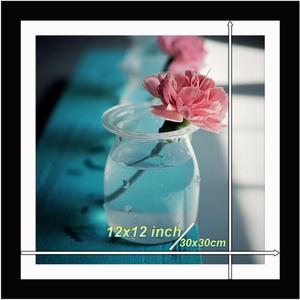 Betionol Diamond Painting Frames, Display 12x12in/30x30cm Diamond Painting Pictures or Photos, Black Natural Solid Wood Picture Frame with Acrylic Protection Glass, Back Mat And Hanging Kit