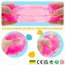 Big Sensory Fidget Toys Textured Stress Cube for Kids Adults, Maltose Filled Squishy Stretchy Balls for Boys Girls, Anxiety Relief Squeeze Toys for ADHD Autism, Home Office Classroom Gifts (Pink)