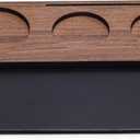 54mm Tamping Mat For Breville Espresso Machine Accessories Walnut & Leather Tamp Station Organizer with Multi-Slot Design for Espresso Tools Tamper, Distributor, Funnel & Puck Screens
