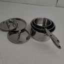 MICHELANGELO Stainless Steel Saucepan Set with Stainless Lids, Tri-Ply Bottom Sauce Pan with Lid, Sauce Pot Set 1QT & 2QT &3QT, Nonstick Saucepan, Dishwasher Safe (1+2+3 QT)