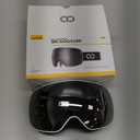 Lamicall Ski Goggles with 3X Anti-Fog - 100% UV Protection, OTG, Gifts for Skiing, Snowboard, Snowmobile, Men, Women (White Frame - Silver Lens)