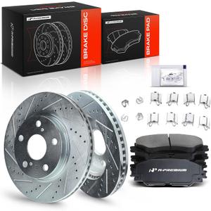 A-Premium 10.82 inch (275mm) Front Brake Rotors & Ceramic Pads Kit, 6-Pack