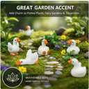 100 Pcs Mini Resin Goose Cute Miniature Garden Accessories Animal Figurines Mini Resin Animals for Garden Miniatures Decoration Office Desk Decor