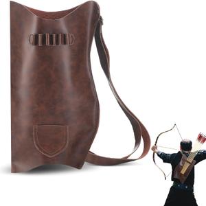 Eccliy Leather Hip Quiver for Arrows Quiver Adjustable Shoulder Strap, Handmade Archer Accessories, Archery Set Adult Shooting Targeting, Training, Cosplay