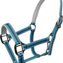 Hilltown Adjustable Horse Halter with PP Webbing, Durable Horse Halters with Zinc Alloy Hardware, Horses Training Equipment to Prevent Friction for Training, Competitions  Daily (Cob, BLUE)