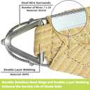 Royal Shade Heavy Duty 8' x 12' Beige Sun Shade Rectangle Pro Ring Shade Sail, 260 GSM Commercial Grade UPF50 Sunshade, Reinforced Corners & Edges 