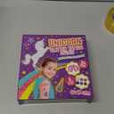 GirlZone 33 Fun Pieces Unicorn Glitter Tattoo Kit for Kids, Face & Skin-Friendly, Includes 24 Stencil Designs, 6 Colorful Cosmetic Glitters, 2 Brushes & 1 Body Adhesive, For Ages 3+