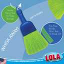 LOLA Whisk Broom, Hand Brush, 2 Pack, Durable Bristles, Whisks Away Dirt & Debris, Compact, Hang Hole for Easy Storage, Indoor/Outdoor