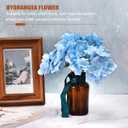 MECCANIXITY Silk Artificial Hydrangea Flowers, Light Blue Artificial Flowers Heads with Stems, Full Hydrangea Flowers for Wedding Centerpieces, Party Decoration 30 Set
