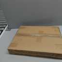 C-Shaped Side Table for Couch - Small Coffee Stand Sofa Tray Desk with Metal Frame and Waterproof Scratch Resistant, Modern End Accent for Living Room, Bedroom, Small Spaces, Rustic Brown