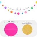 Outus 10 Pieces Colorful Dots Paper Garland Easter Decor Round Glitter Hanging Confetti Streamers Backdrop for Spring Birthday Classroom Halloween Trunk or Treat Car Decoration (Rainbow)