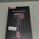 Ionic Hair Dryer with Diffuser and Concentrator- 180000 RPM High Speed Blow Dryer, 3 Min Fast Drying, Heat-Control, Low Noise, Lightweight, Salon Professional Blow Dryer for Women, Men (Blush Pink)