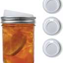 Jarware Translucent 82673 Wide Mouth Drink Lid, Set of 4 (Without Straws)
