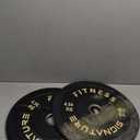 Fitvids 2" Olympic Bumper Plate Weight Plates with Steel Hub, 10LB, Pair, Black, Updated