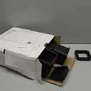 Bed Risers 12 inch Heavy Duty,Elevation in Heights 1,2,3,4,5,6,7,8,9,10,11,12 InchAdjustable Furniture Risers for Chair Table and Desk Legs Lifting (4 Pack, Black) (Square)