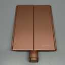 deweisn Dresser Mount Tri-Fold Lighted Vanity Mirror with 21 LED Lights, Touch Screen and 3X/ 2X/ 1X Magnification, Two Power Supply Modes Make Up Mirror, Travel Mirror