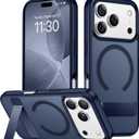 SPIDERCASE Magnetic for iPhone 17 Pro Max Case,with [3 Stand Ways] [Military Grade Drop Protection] with Invisible Stand Shockproof Slim Case for iPhone 17 Pro Max 6.9",Blue