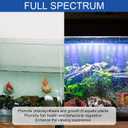 Led Aquarium Light, Full Spectrum Fish Tank Lights, 55/75 Gallon Freshwater Fishtank Hood Lighting for Grow Fish, Plants, Adjustable from 48 to 54 Inch