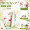 Tioncy 50 Pcs Spring Floral Butterfly 12 oz Disposable Paper Coffee Cups Flower Drinking Cup for Coffee, Water, Juice, Espresso, Hot and Cold Drinks Cocoa Cold Beverages Tea Party Supplies Decoration