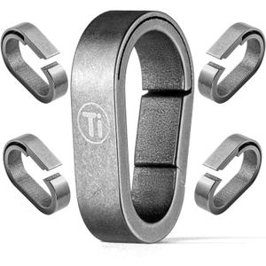 TISUR Mini Titanium Key Rings,Small Carabiner Keychain Clip Quick Release Key Chain Connector Keychain Accessories for Car