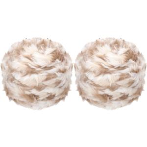 PATIKIL 70 Yards Fur Yarn, 2 Skeins 100 Grams Soft Plush Fluffy Chunky Polyester Faux Fur Eyelash Yarn for Crocheting Hand Knitting Blanket Hats Crochet Crafting, Chestnut Shell Color
