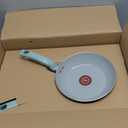 T-Fal Refresh Ceramic Nonstick Frying Pan 2-Pc Set, 8" & 10", Oven Broiler Safe up to 350F Cookware, Ceramic Frying Pan Skillet, Pots & Pans, Mint Green