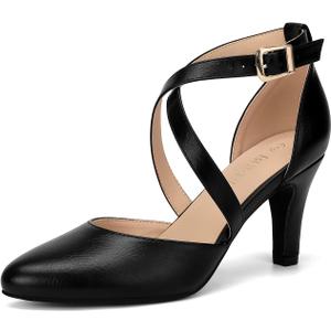 Women's 3In Closed Toe Heel Pumps Dress Shoes for Women, size 9