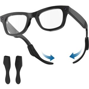 Eyeglass Ear Grip Compatible with Ray-Ban Meta Wayfarer/Skyler/Headliner and Gen 2 Smart Glasses Accessories, Anti-Slip Comfortable Silicone Elastic Eyeglasses Retainers for Meta Smart Sunglasses