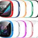 10 Pack Screen Protector Case for Fitbit Sense 2/Versa 4, Shockproof Soft TPU Cover, All-Around Scratch Resistant Protective Case Compatible with Versa 4/Sense 2 Smartwatch