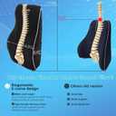 Niceeday Lumbar Support Pillow for Office Chair Car Back Support Pillow, Memory Foam Gaming Chair Desk Chair Back Cushion for Lower Back Pain Relief, Ergonomic Back Rest,Office Home Essentials