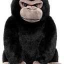WEIGEDU Black Gorilla Stuffed Animals, Gorilla Apes Plush Toys for Boy Girl Kids Birthday, 12 inches
