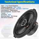 Speakers 6.5 inch for Honda CR-V 2007-2022 Upgrade Kit - 4 Pack of DS Series with Adapters & Harness, Coaxial 6 1/2 Car Audio Front and Rear Door Speaker Replace DSC6504, 43DSC6504 - Plug & Play