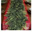 3PCS 6.2FT Christmas Garland with Lights, Real Touch Cedar Garland Artificial Realistic Thick & Lush Greenery, Soft Artificial Pine Garland for Mantle Fireplace Table Wall Indoor Christmas Decorations