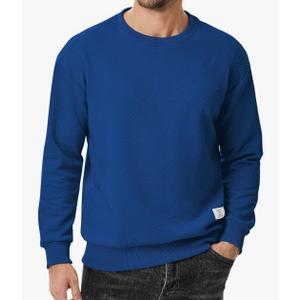 JMIERR Men's Crewneck Sweatshirt Casual Long Sleeve Geometric Texture Sweatshirts Fashion Pullover Shirts 2XL